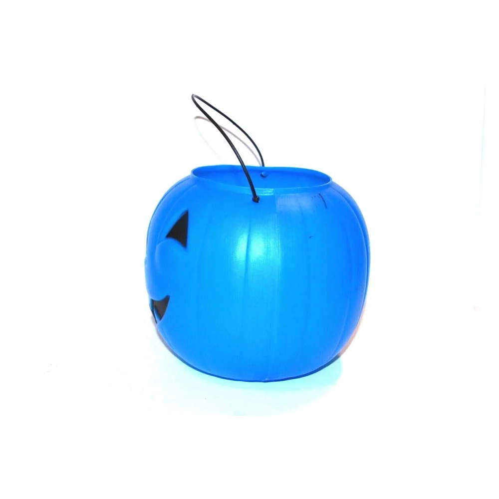 General Foam Plastics Halloween Jack-O-Lantern Blue Pumpkin Candy Pail Tote
